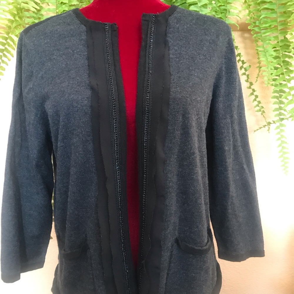 Dark gray Ann Taylor cardigan sweater